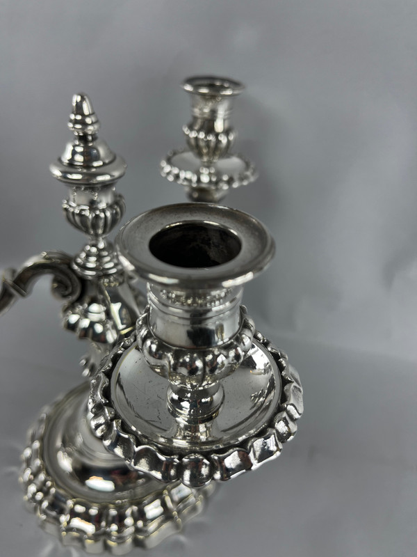 Pair of candelabra or end table 3 branches Regency Style