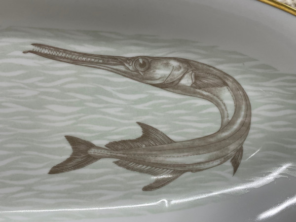 Bernardaud - Fish Service For 12 People in Limoges porcelain