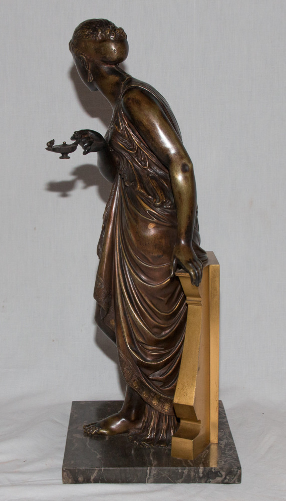 Bronze "woman in Antique" Signed Peiffer 1832-1886