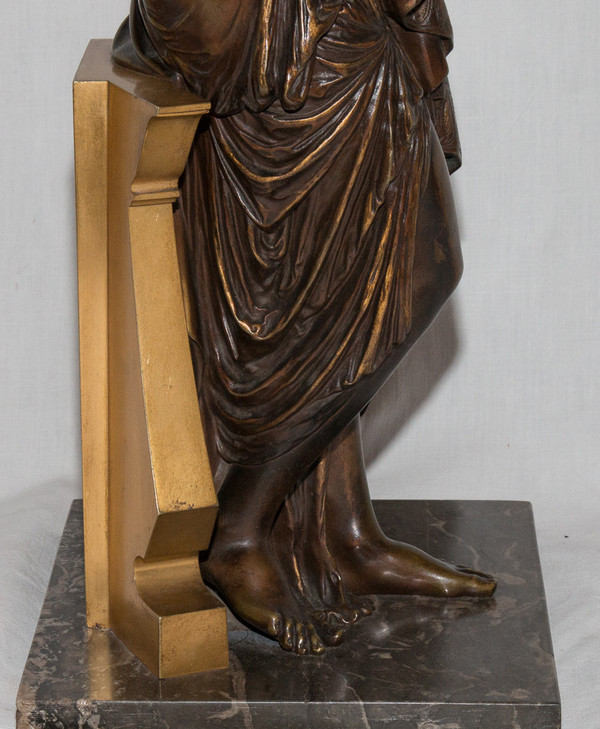 Bronze "woman in Antique" Signed Peiffer 1832-1886