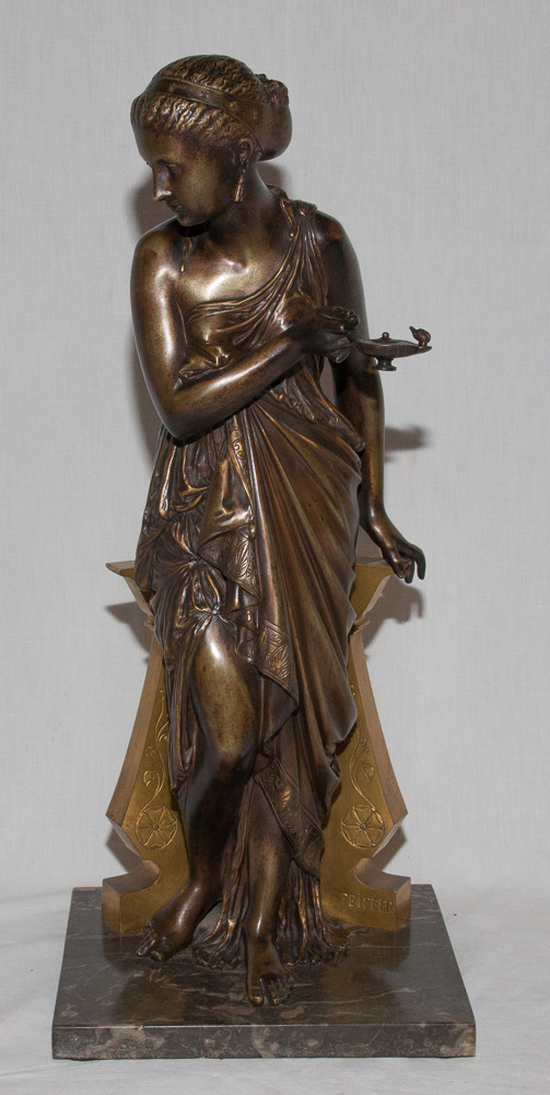 Bronze "woman in Antique" Signed Peiffer 1832-1886