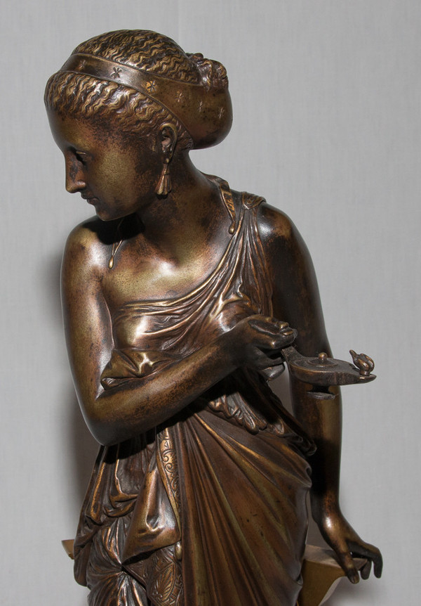 Bronze "woman in Antique" Signed Peiffer 1832-1886