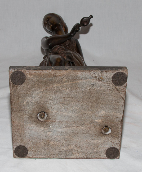 Bronze "woman in Antique" Signed Peiffer 1832-1886
