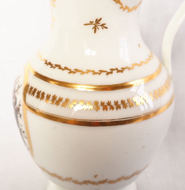 Paris porcelain jug / milk jug, Directoire period late 18th century - attributed to Locré