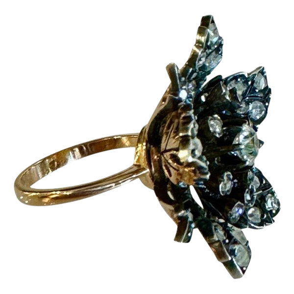 Transformation Flower Ring In Gold, Silver And Diamonds