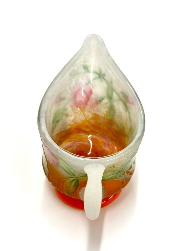 Brocca smaltata Daum Nancy Art Nouveau “Scent Pea”