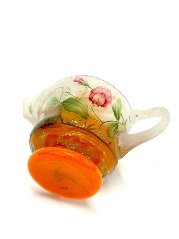 Brocca smaltata Daum Nancy Art Nouveau “Scent Pea”