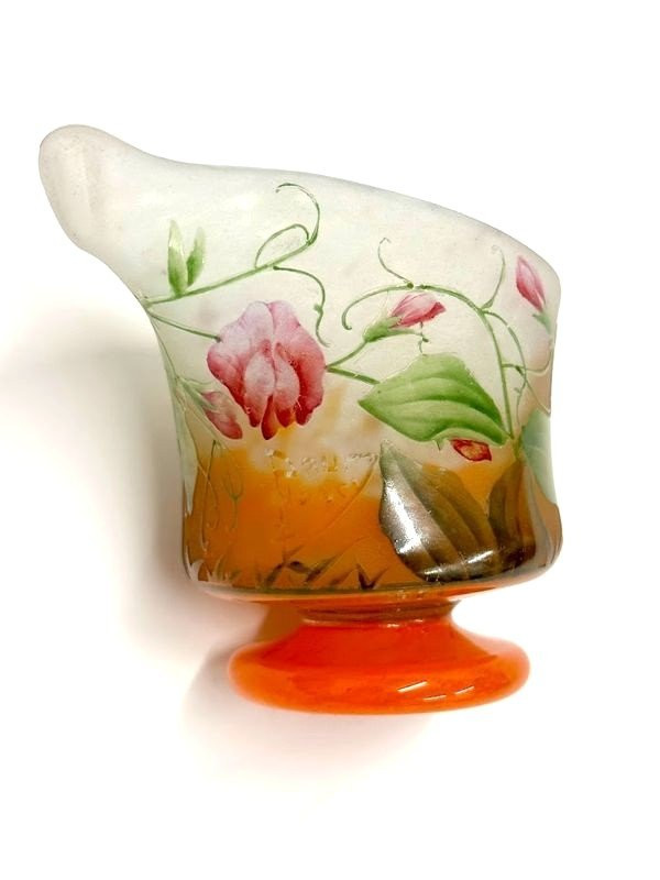 Brocca smaltata Daum Nancy Art Nouveau “Scent Pea”