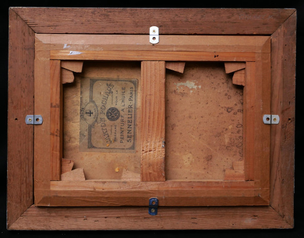 FRANZÖSISCHE Schule um 1910-1920, Boote legten in einem Mittelmeerhafen an