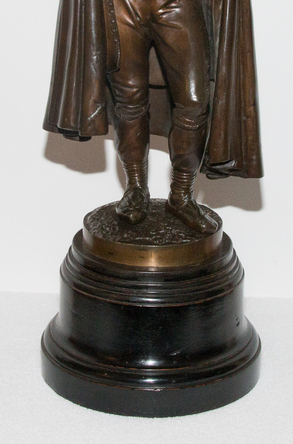   Bronze "the Flute Player" Signed Calmels 1822-1906