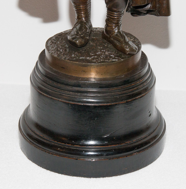  Bronze "the Flute Player" Signed Calmels 1822-1906