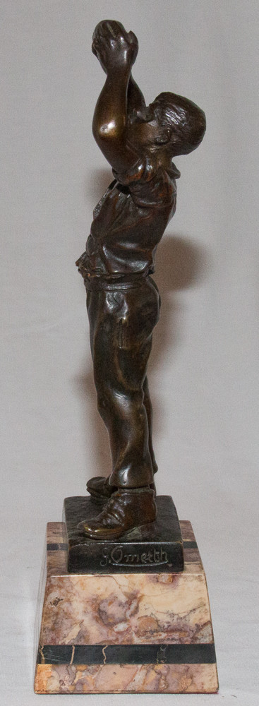 Bronzo Il Bevitore G Omerth Circa 1920