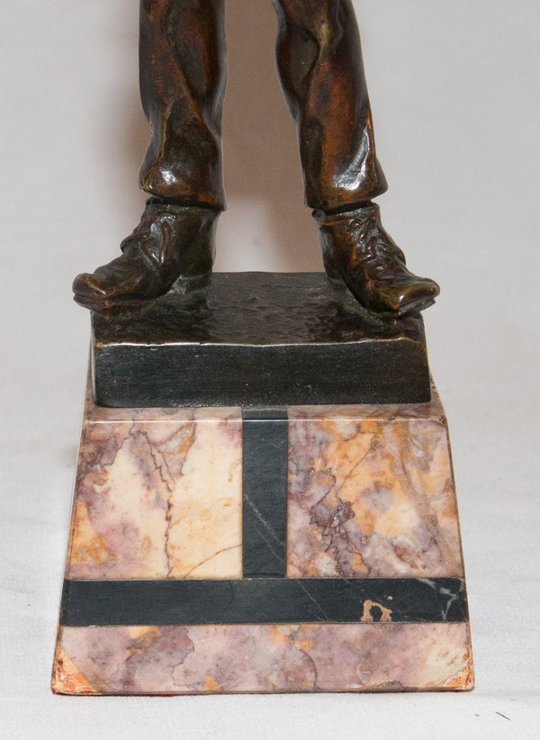 Bronzo Il Bevitore G Omerth Circa 1920