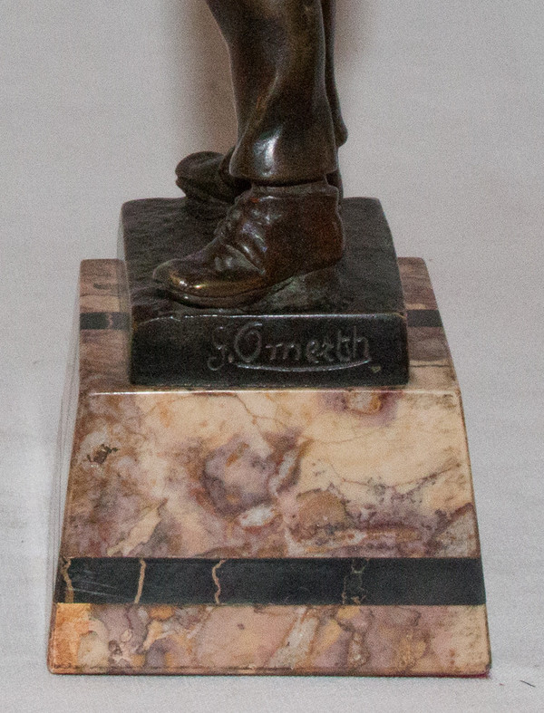 Bronzo Il Bevitore G Omerth Circa 1920