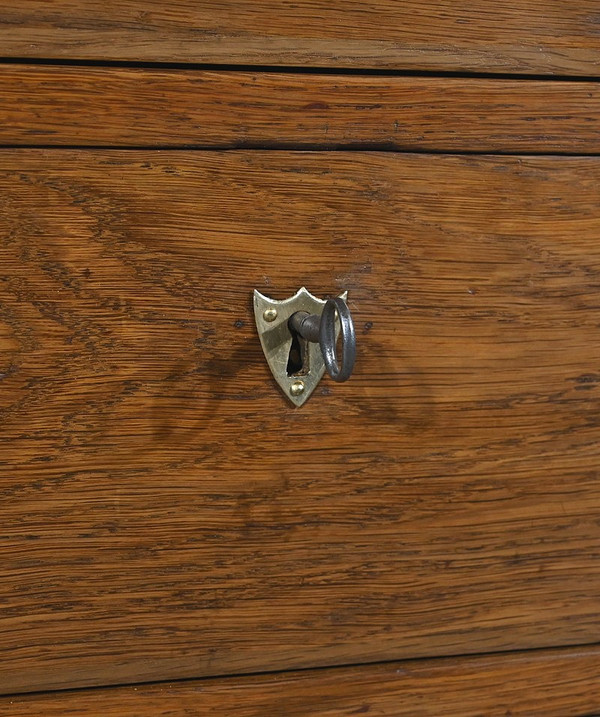 Petite Commode de Propriété en Chêne, époque Empire – Début XIXe