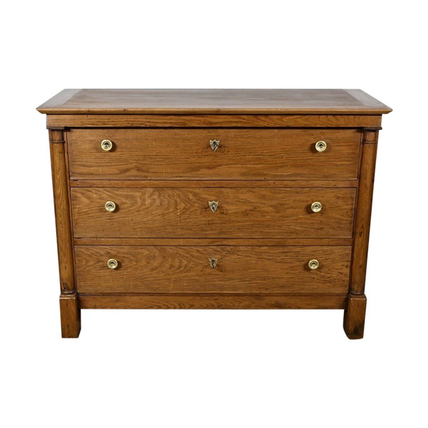 Small Oak Property Chest of Drawers, Empire Period – Early 19th Century