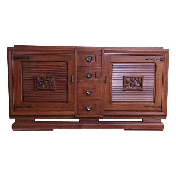 Art-Deco-Sideboard aus Walnussholz