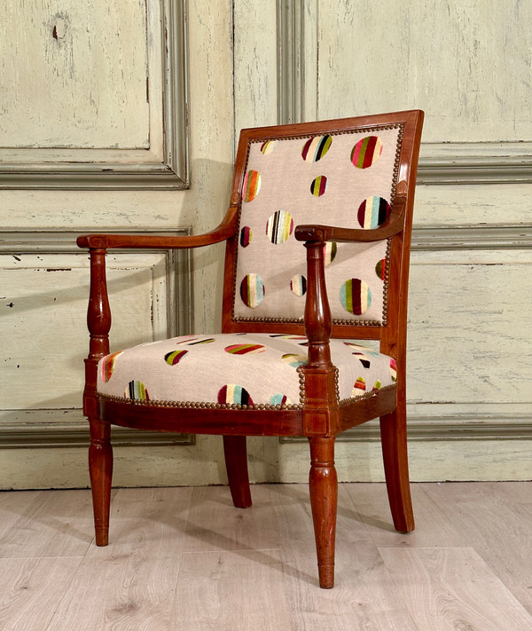 Jacob Desmalter, Fauteuil A Dossier Plat d'Epoque Empire Vers 1810
