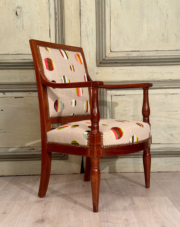 Jacob Desmalter, Fauteuil A Dossier Plat d'Epoque Empire Vers 1810
