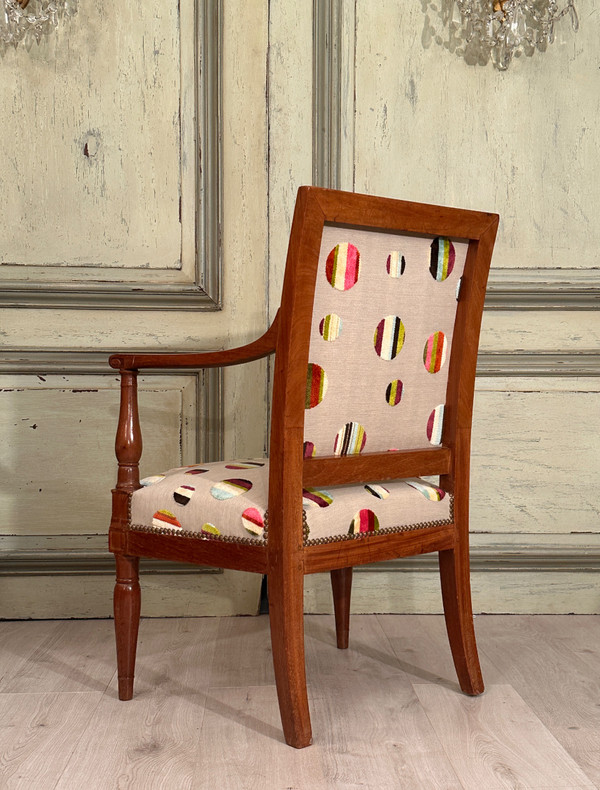 Jacob Desmalter, Fauteuil A Dossier Plat d'Epoque Empire Vers 1810