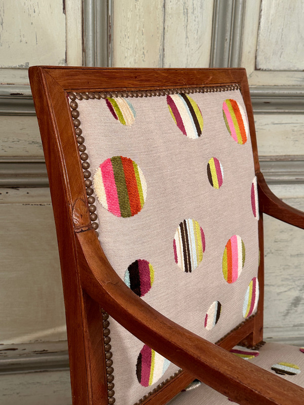 Jacob Desmalter, Fauteuil A Dossier Plat d'Epoque Empire Vers 1810