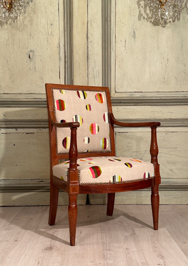 Jacob Desmalter, Fauteuil A Dossier Plat d'Epoque Empire Vers 1810