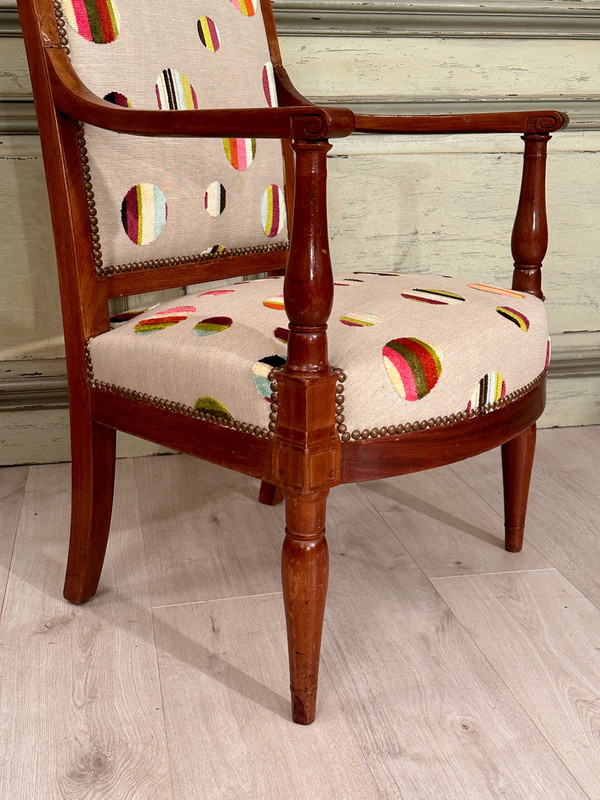 Jacob Desmalter, Fauteuil A Dossier Plat d'Epoque Empire Vers 1810