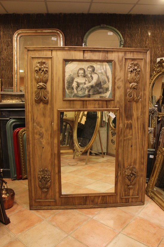 Grande trumeau in legno rustico