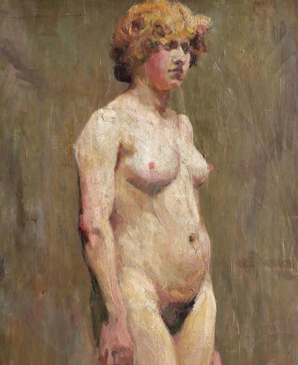 Charles TCHERNIAWSKY, Modello nudo in atelier