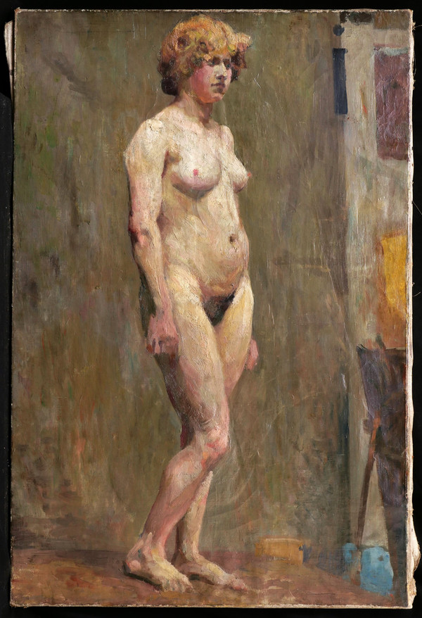 Charles TCHERNIAWSKY, Modello nudo in atelier