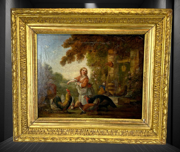 GEMÄLDE / GEMÄLDE AUS DEM 18. JAHRHUNDERT / ÖL AUF LEINWAND (RENOVIERT) „DER UNTERE GERICHT“