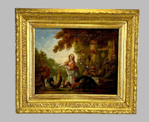 GEMÄLDE / GEMÄLDE AUS DEM 18. JAHRHUNDERT / ÖL AUF LEINWAND (RENOVIERT) „DER UNTERE GERICHT“