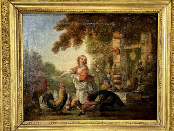 GEMÄLDE / GEMÄLDE AUS DEM 18. JAHRHUNDERT / ÖL AUF LEINWAND (RENOVIERT) „DER UNTERE GERICHT“