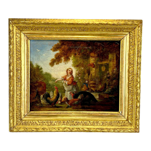 GEMÄLDE / GEMÄLDE AUS DEM 18. JAHRHUNDERT / ÖL AUF LEINWAND (RENOVIERT) „DER UNTERE GERICHT“