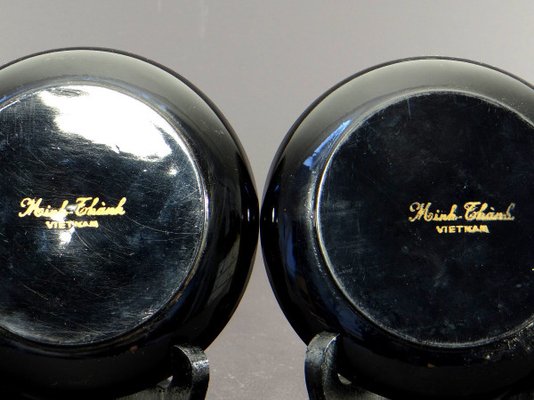 Vietnam, 1950s/1960s, Minh Thanh Workshop, Pair Of Small Lacquer Cups.