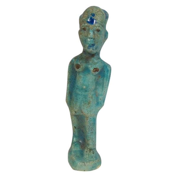 Statuetta di amuleto funerario egiziano Egitto Terracotta Dio Sacerdote Ptah