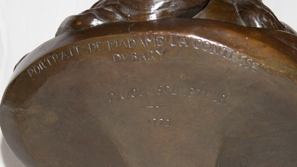 Grande busto in bronzo "Contessa Du Barry" secondo Pajou, XIX secolo