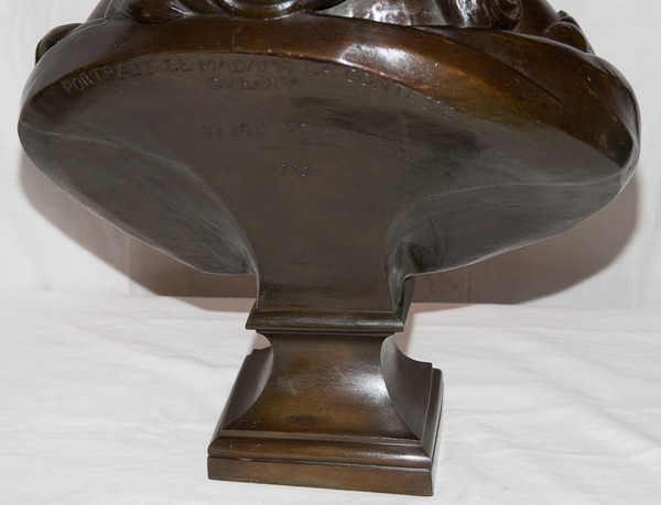 Grande busto in bronzo "Contessa Du Barry" secondo Pajou, XIX secolo