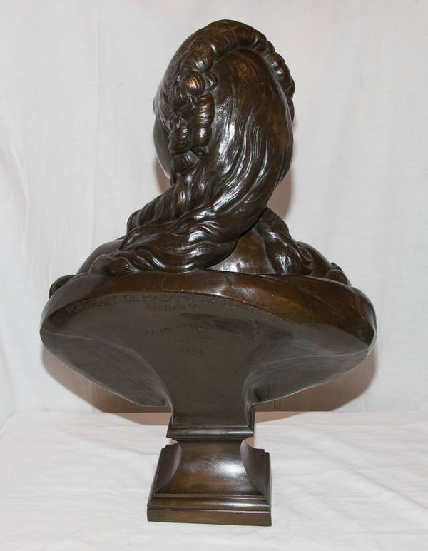 Grande busto in bronzo "Contessa Du Barry" secondo Pajou, XIX secolo