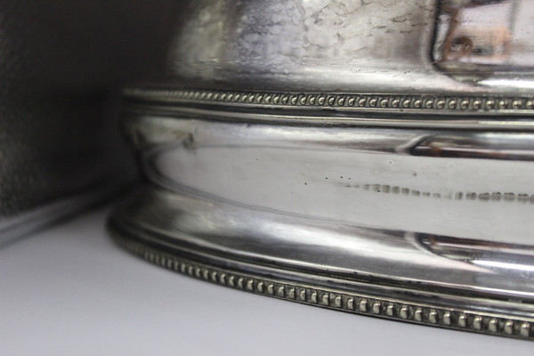 Grande Cloche De Service En Métal Argenté Fin XIX