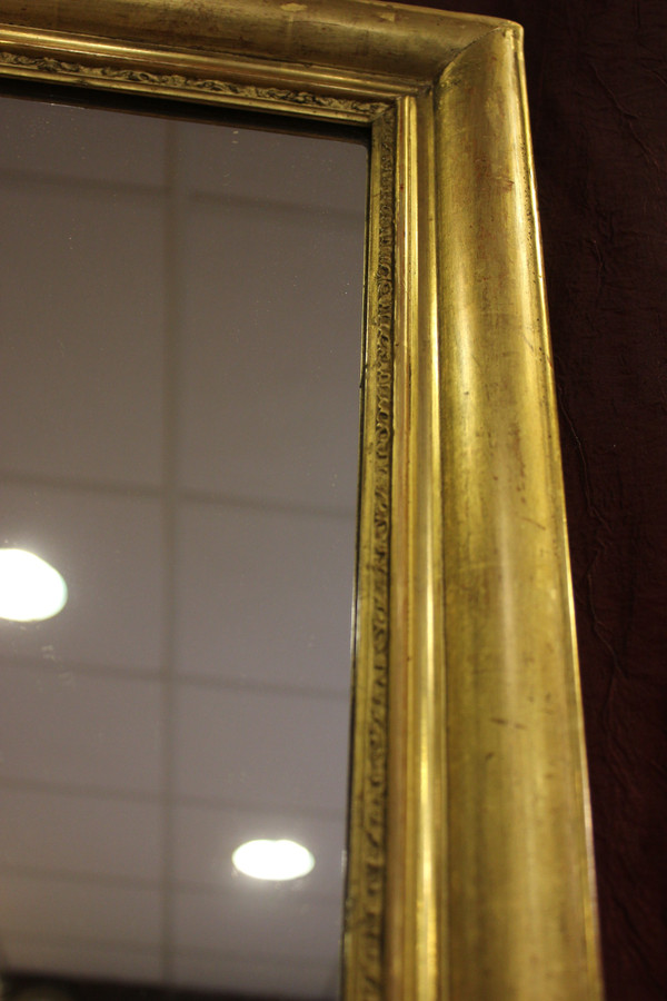 Antique Golden Rectangle Mirror with Gold Leaf, Louis Philippe 65 x 80 cm