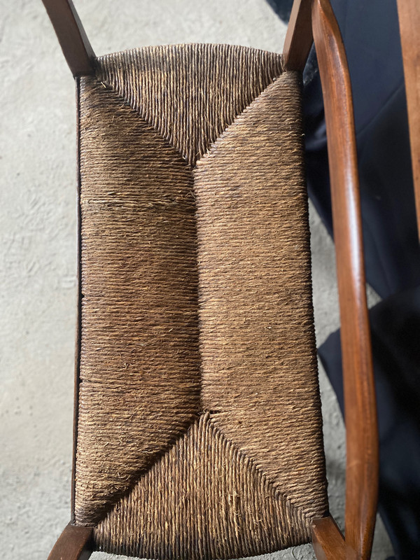 Fireplace bench with backrest dating from the 19th century