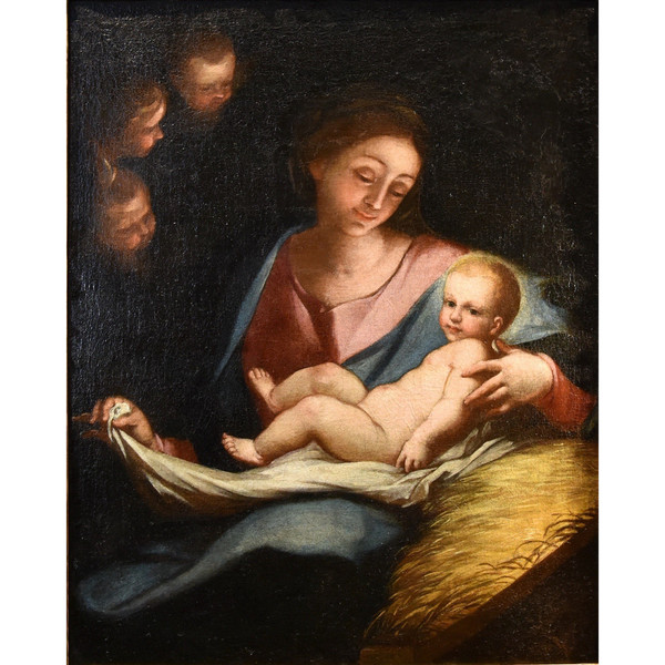 Vierge à l'Enfant, Anton Maria Piola (Gênes, 1654 - 1715) Cercle