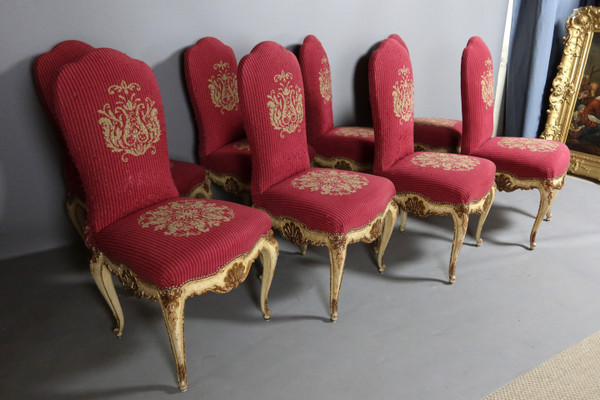 Sedie per sala da pranzo in stile Luigi XV
