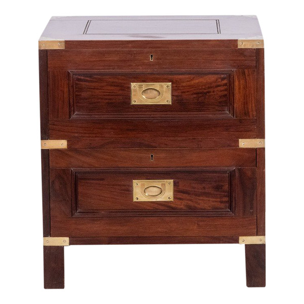 Commode de marine en acajou. Début XXe siècle. 