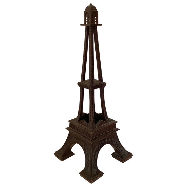 Eiffel Tower in carved wood