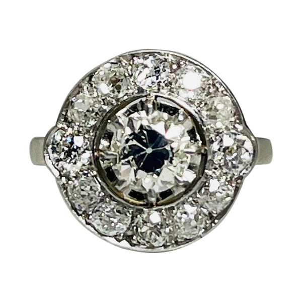 Art-deco Diamond Marguerite Ring