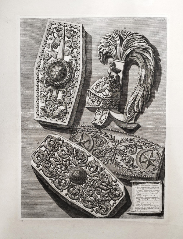  Francesco Piranesi, Trophäe, Von, Octave, Augustus, 7, 18. Jahrhundert, Gravur