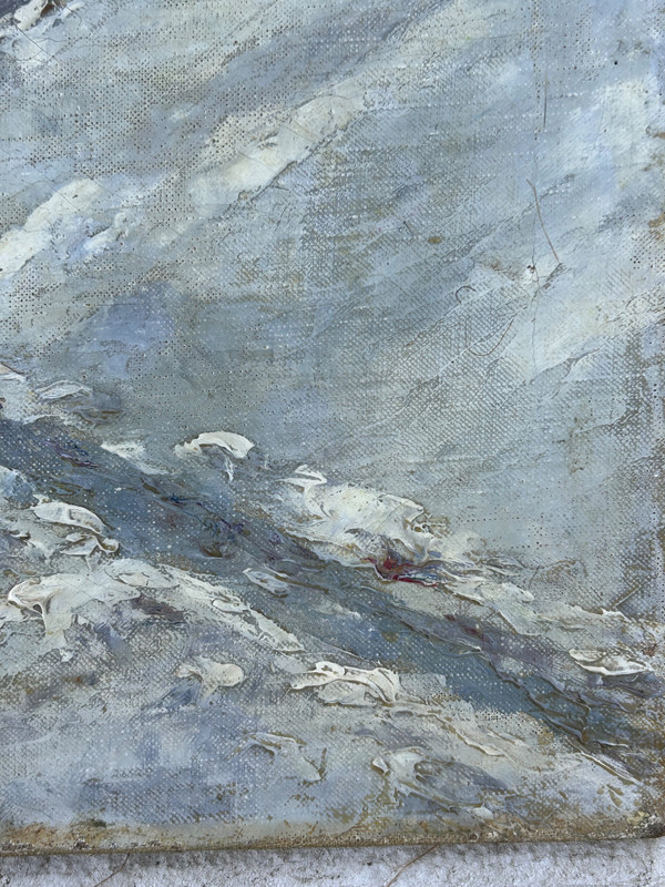 Clément Castelli (1870-1959) Huile Sur Toile Paysage De Montagne Début XXéme Siècle
