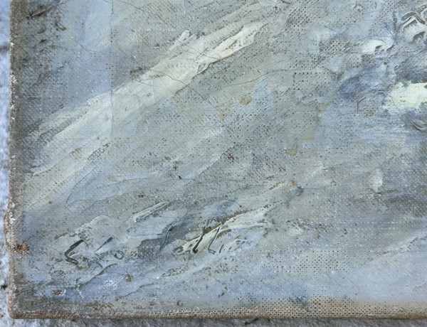 Clément Castelli (1870-1959) Huile Sur Toile Paysage De Montagne Début XXéme Siècle